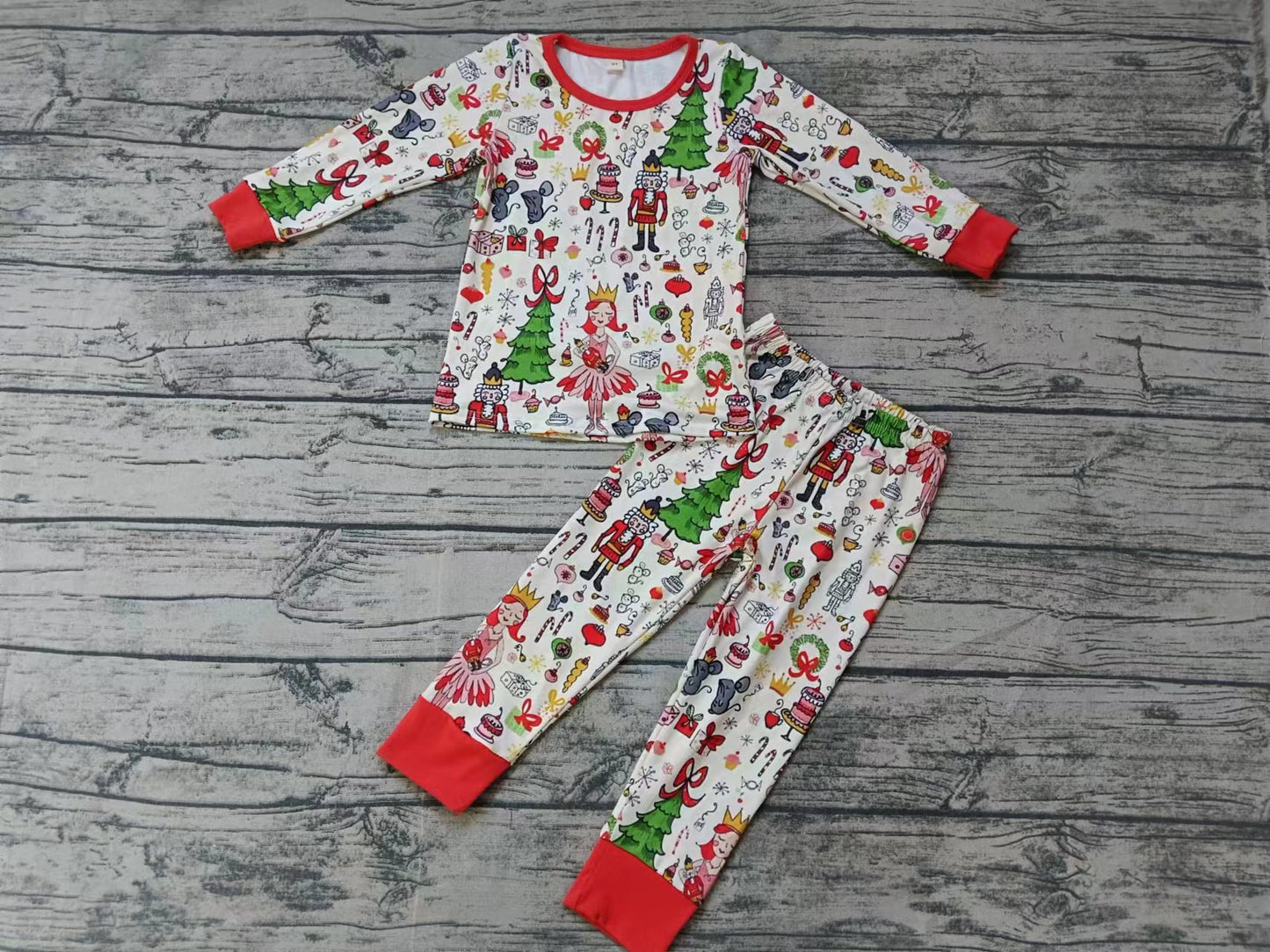 Baby Girls Christmas Soldier Shirts Pajamas Clothes Sets preorder(moq 5)