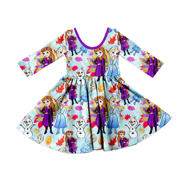 Baby Girls Fall Princess Sister Twirl Dresses preorder(moq 5)