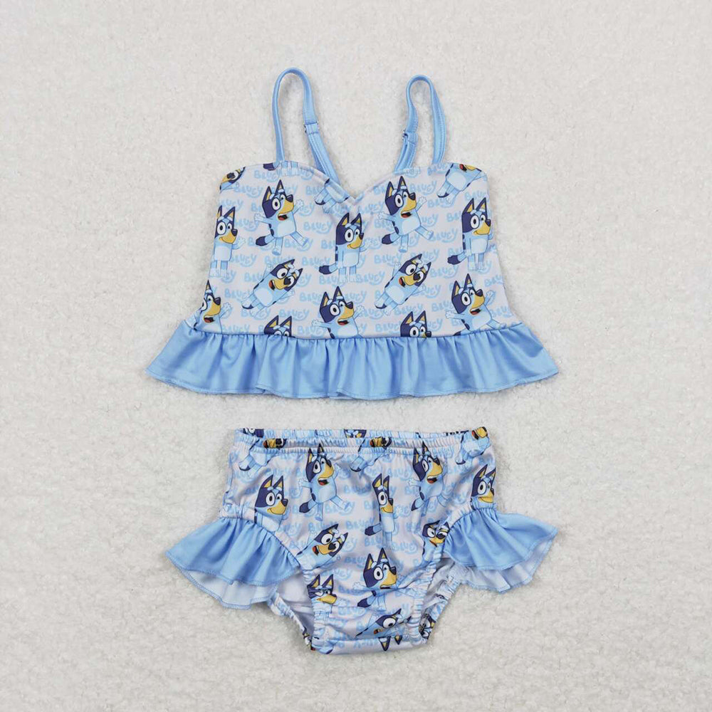 Baby Girls cartoon dog 2pcs swimsuits