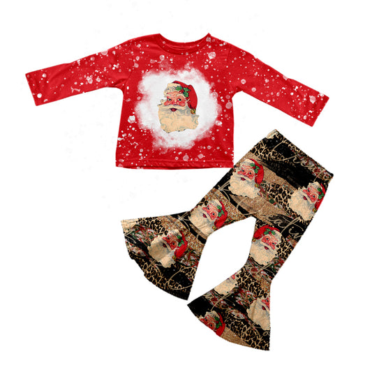 Baby Girls Christmas Santa Bell Pants 2pcs Clothing Sets preorder(moq 5)