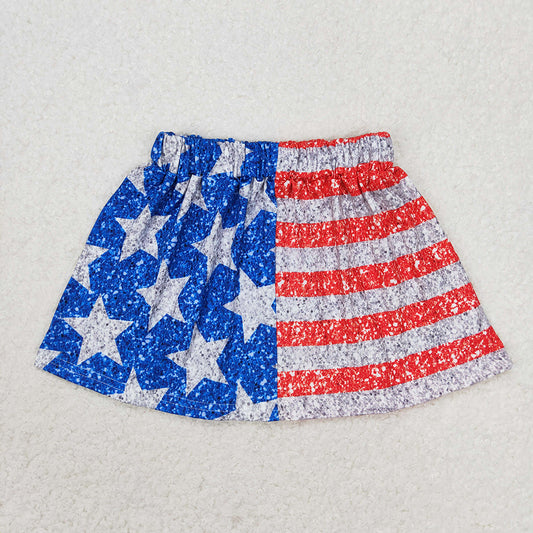 Baby Girls 4th Of July Stars Stripes Skirts Bottoms