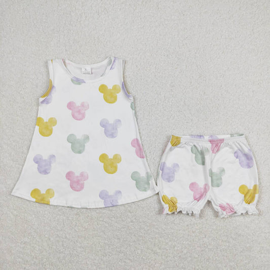 Baby Girls Cartoon Tunic Shorts Outfits Clothes Sets