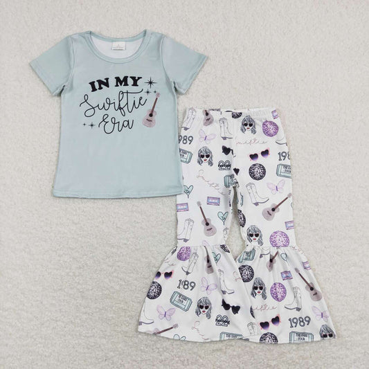 Baby Girls Singer Green Era Shirts Bell Pants Clothes Sets