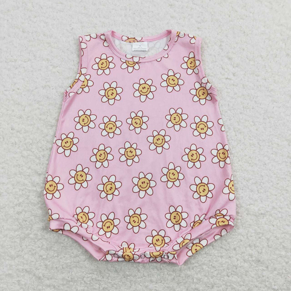 Baby Infant Girls Flowers Summer Sleeveless Rompers