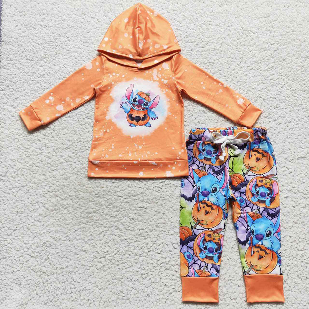 Baby Boys Halloween Cartoon Pumpkin Pants Clothes Sets