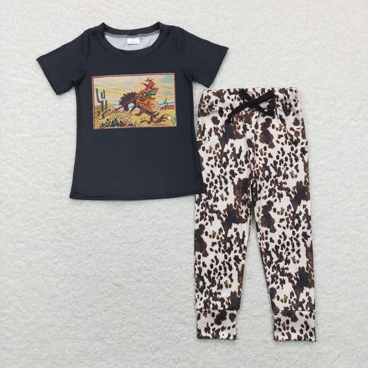 Baby Boys Cowboy Shirt Cowhide Western Pants Clothing Sets