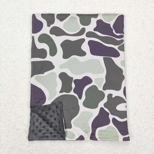 Baby Kids Green Camo Minky Blankets