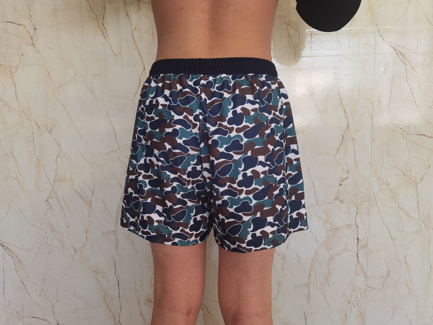 Adult Man Green Camo Bottom Trunk Shorts Swimwear