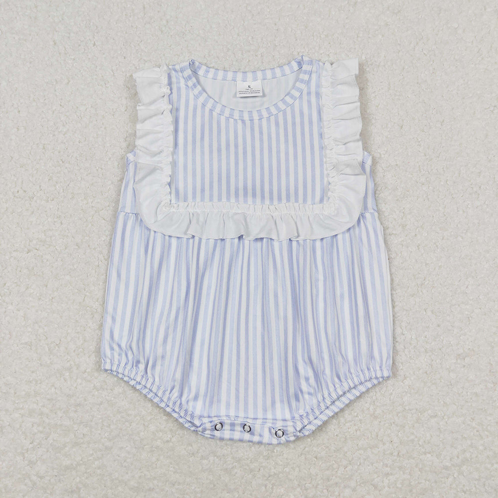 Baby Girls Boys Toddler White Stripes Sibling Rompers Clothes Sets