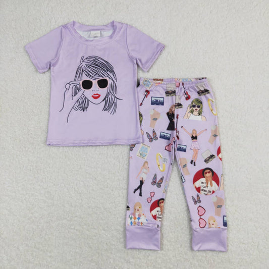 Baby Girls Purple Singer Shirt Legging Pants Clothes Sets