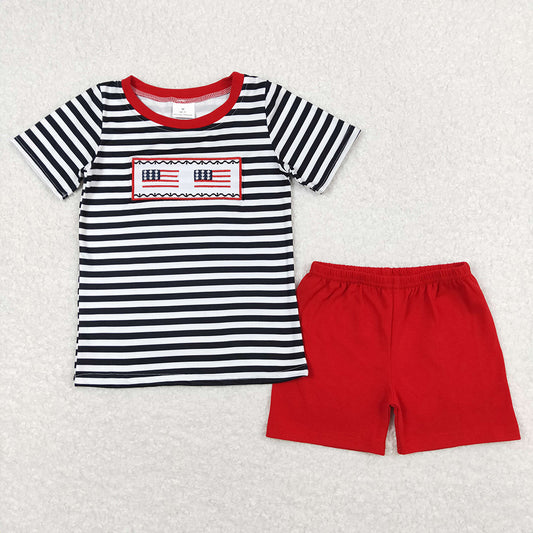 Baby Boys Flag 4th Of July Shirt Shorts Summer Clothes Sets