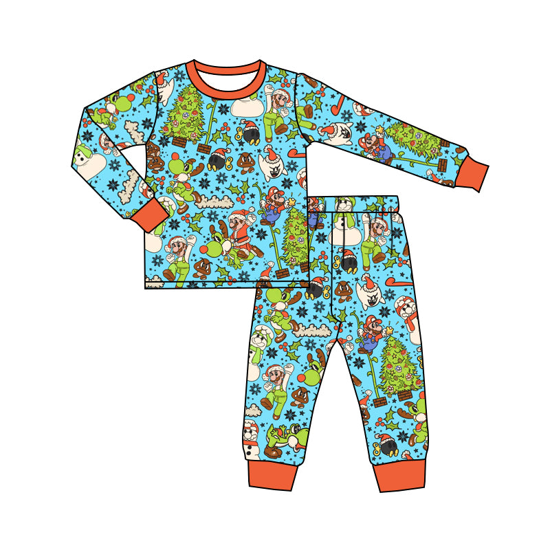 Baby Boys Dinosaur Game Shirt Pants Pajamas Clothes Sets preorder(moq 5)