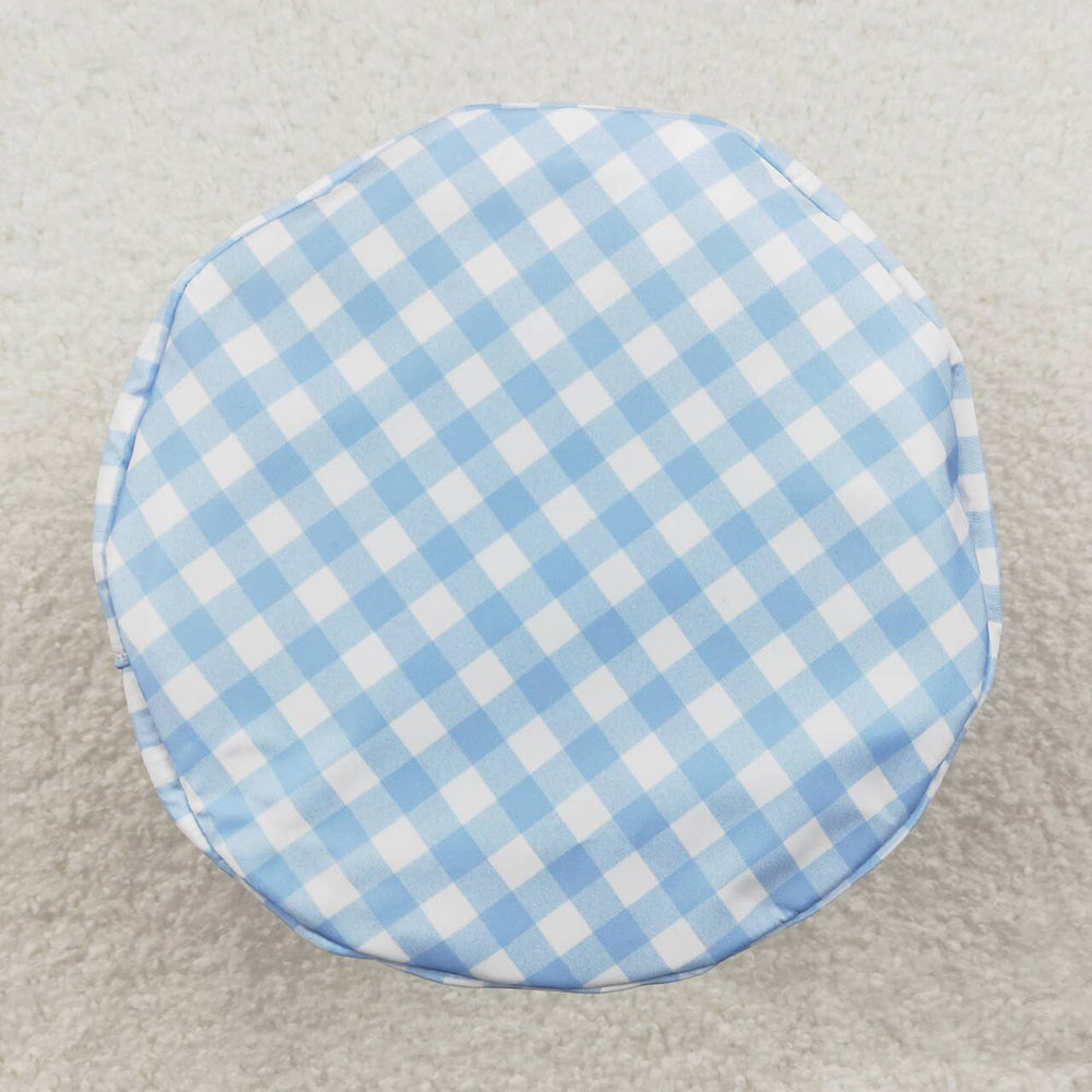 Baby Boys Easter Blue Checkered Bunny Basket Bags