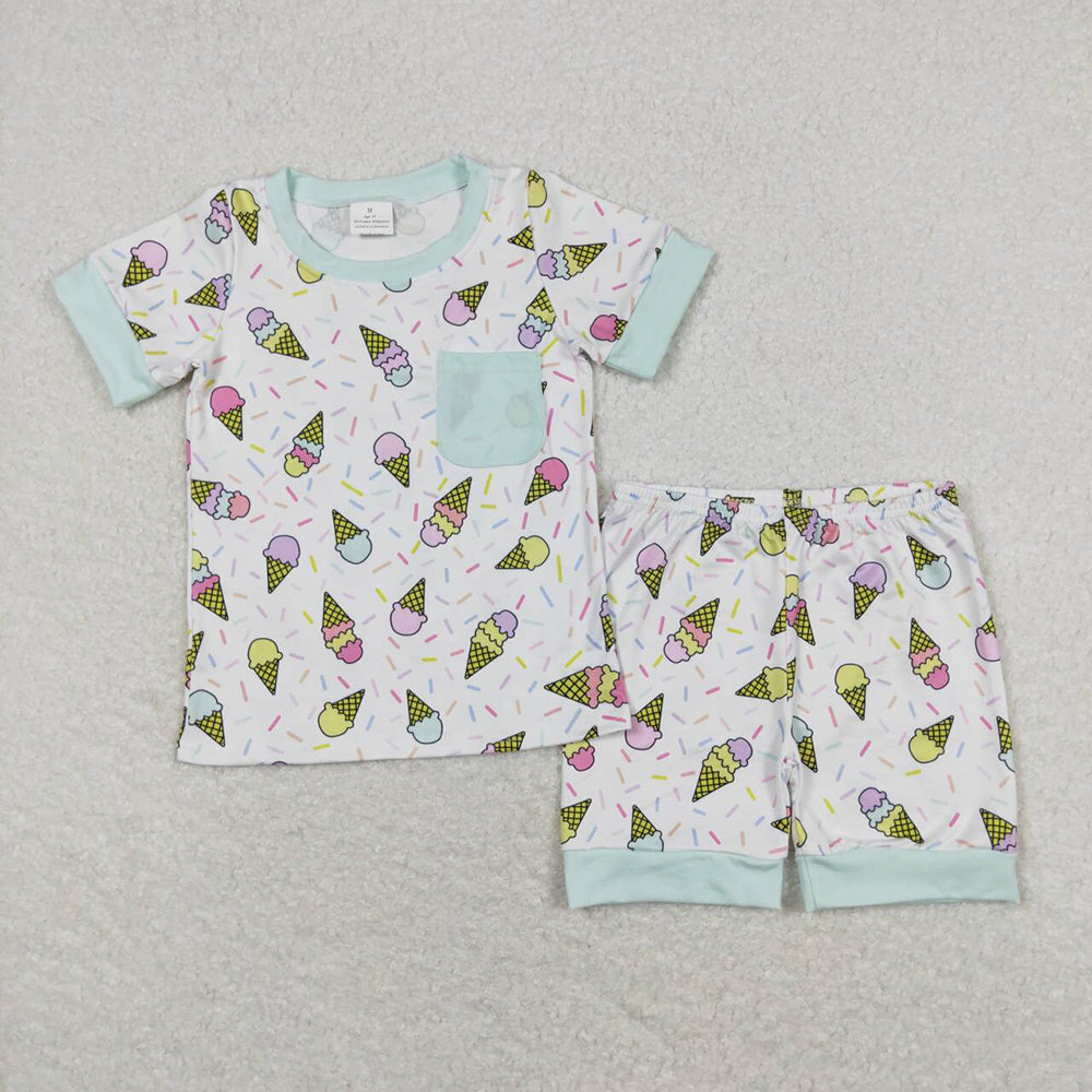 Baby Girls Boys Popstick Shirt Top Shorts Sibling Pajamas Clothes Sets