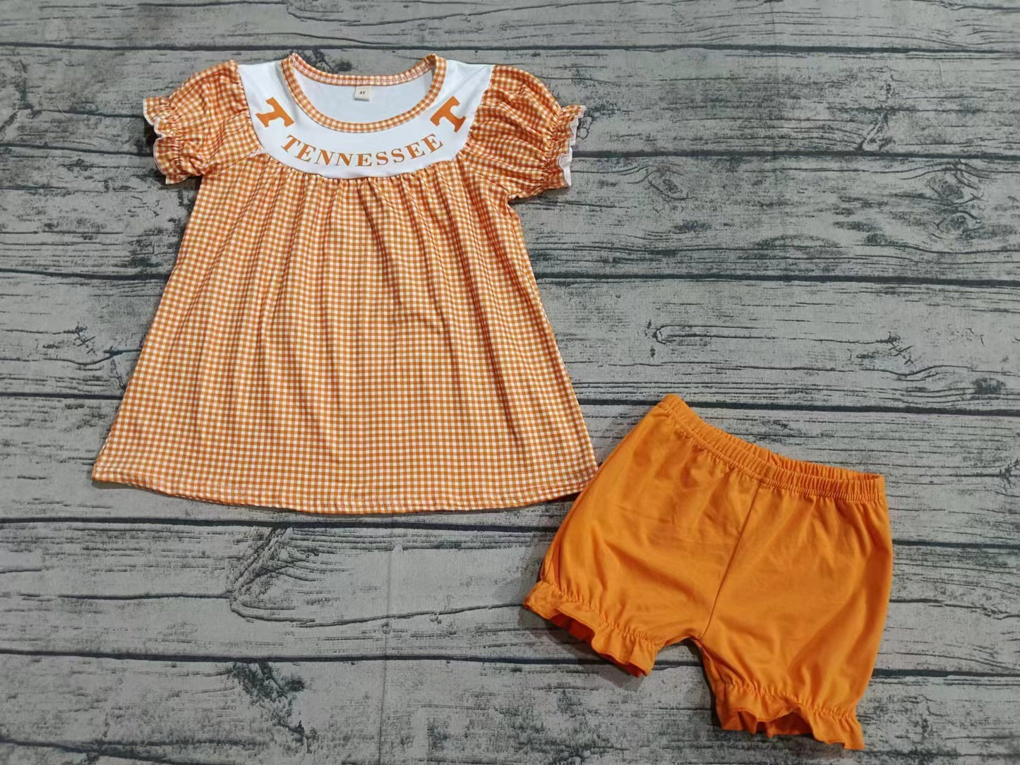 Baby Girls Tennessee Team Tunic Shorts Clothes Sets Preorder(moq 5)