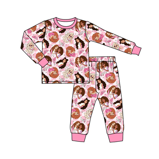 Baby Girls Doll Pink Shirt Pants Pajamas Clothes Sets preorder(moq 5)