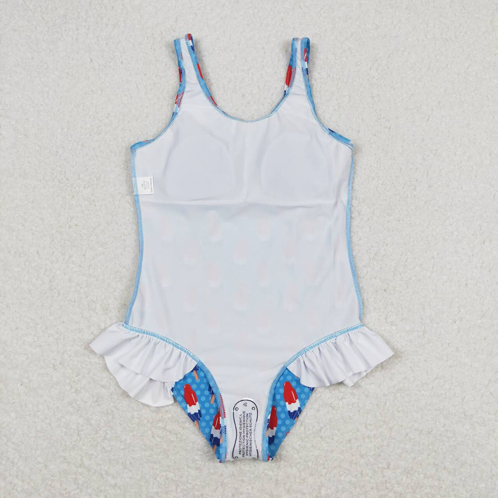 Baby Girls 4th Of July Popstick Ruffle One Piece Swimsuits