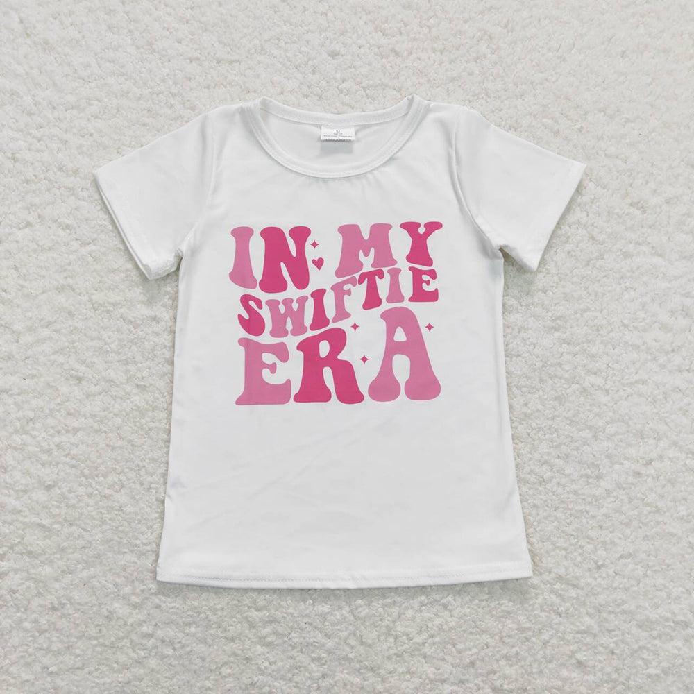 Baby Girls In My Era Singer White Short Sleeve Tee Shirts Tops