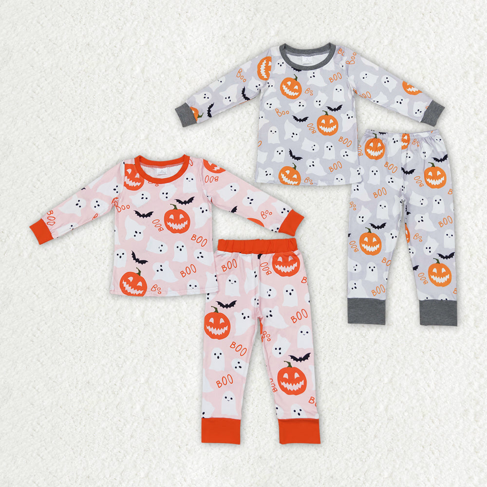 Baby Girls Boys Halloween Ghost Pumpkin Sibling Pajamas Clothes Sets
