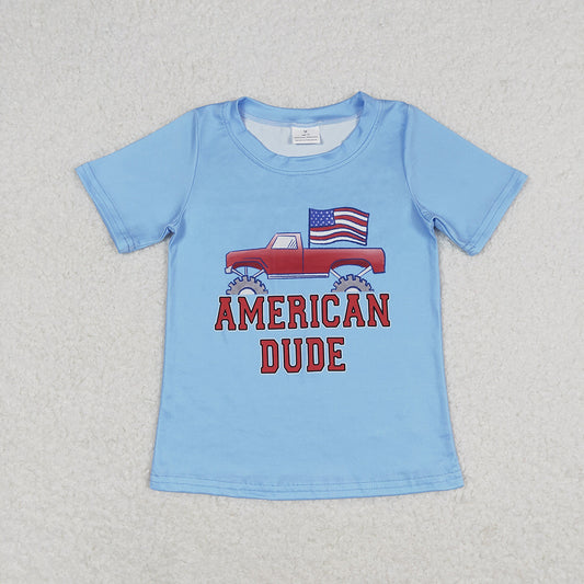 Baby Boys American Dude Short Sleeve Tee Shirts Tops