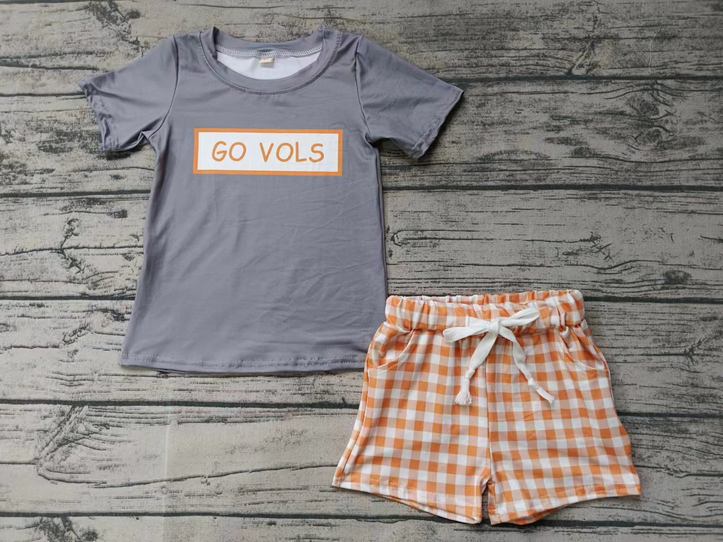 Baby Boys Tennessee Go Vols Team Tee Shorts Clothes Sets Preorder(moq 5)