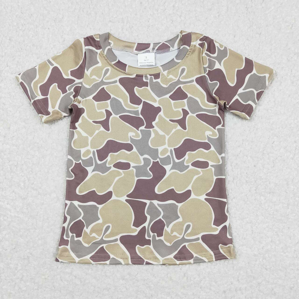 Baby Boys Camo Green Short Sleeve Tee Shirts Tops