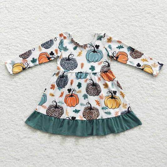 Baby Girls Green Pumpkin Knee Length Dresses