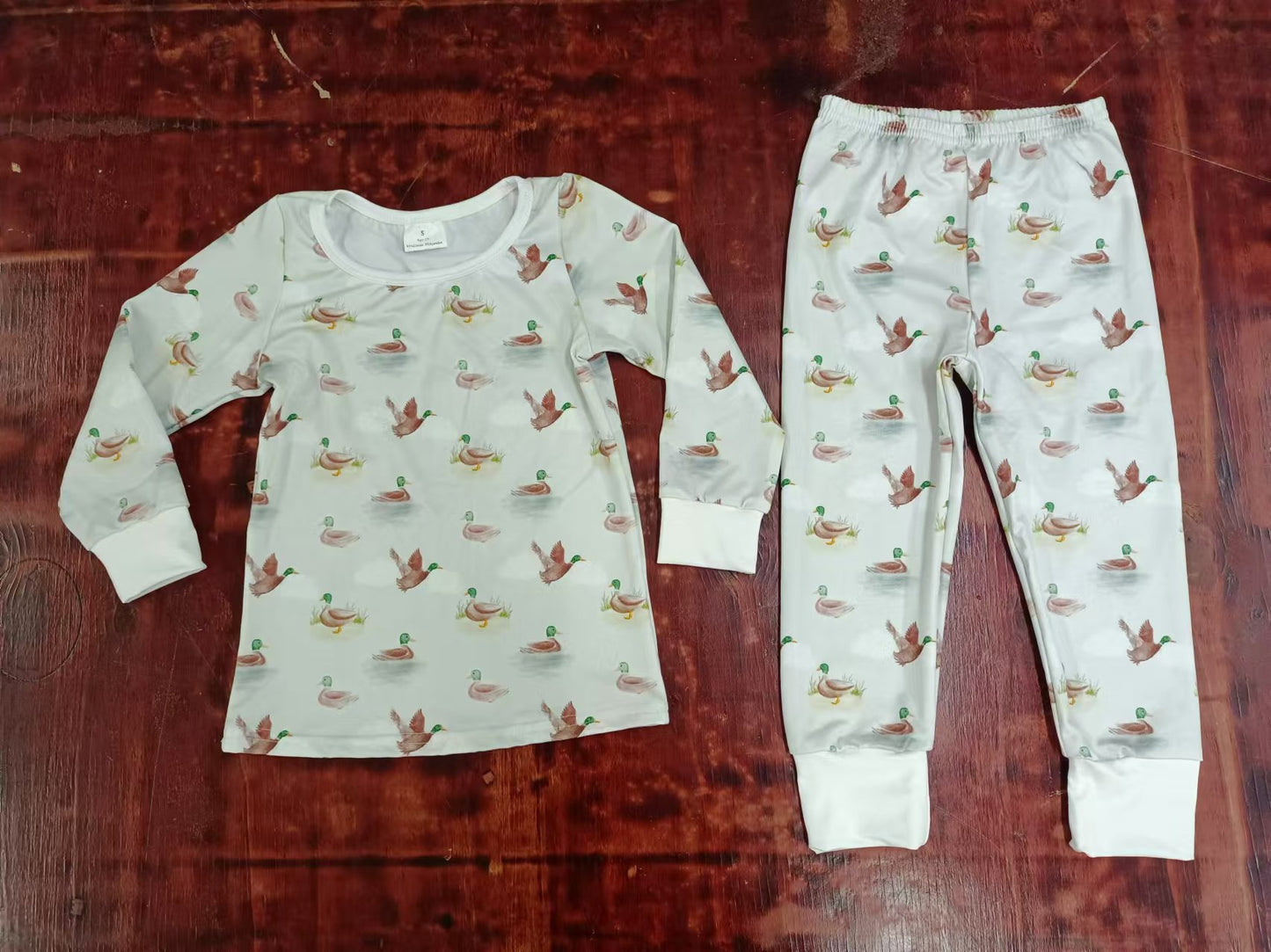 Baby Boys Ducks Hunting Shirt Top Pants Pajamas Clothes Sets preorder(moq 5)