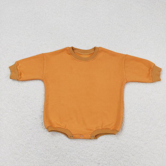 Baby Girls Thick Orange Long Sleeve Romper Sweaters
