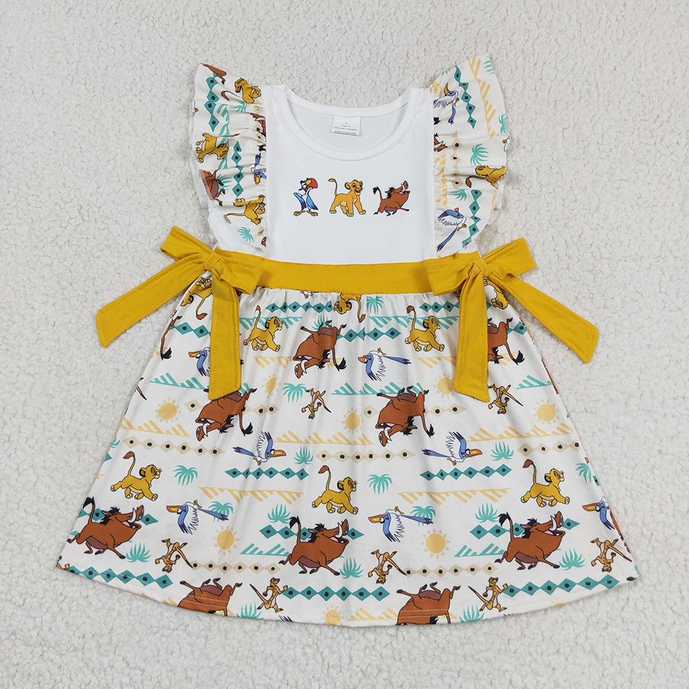 Baby Girls Lions Bows Knee Length Dresses