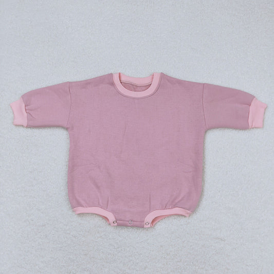 Baby Girls Thick Pink Long Sleeve Romper Sweaters