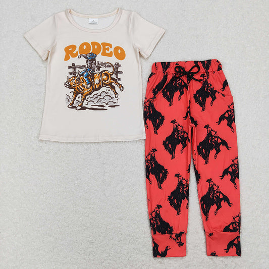 Baby Boys Rode Shirt Red Cow Pants Western Clothes Sets