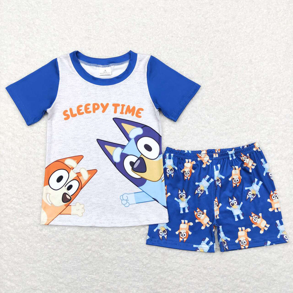 Baby Boys Dogs Sleepy Time Shirts Shorts Pajamas Outfits Clothing Sets