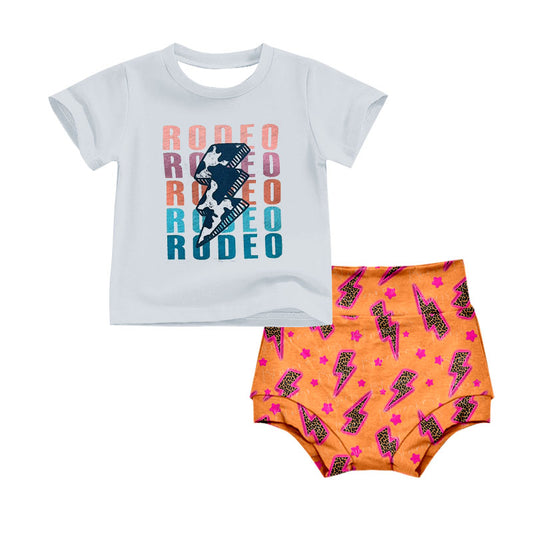 Baby Girls Toddler Rodeo Top Leopard Bummie Sets preorder(moq 5)