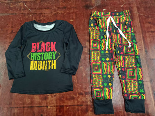 Baby Boys Black History Month Top Aztec Pants Clothes Sets preorder(moq 5)