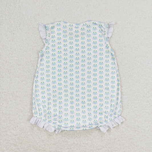 Baby Infant Girls Crabs Sleeveless Rompers