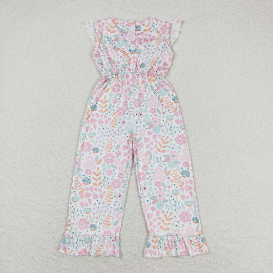 Baby Girls Colorful Floral Mouse Ruffle Pants Jumpsuits