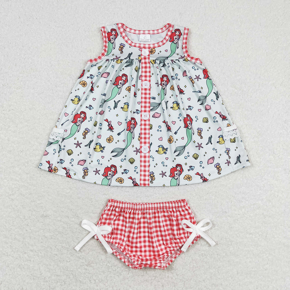 Baby Girls Mermaid Tunic Top Bummies Clothes Sets