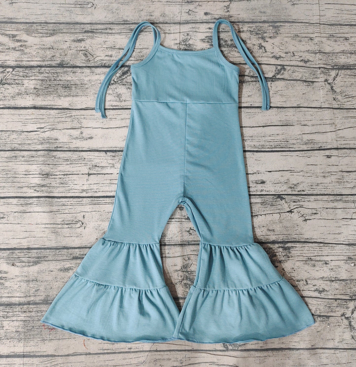 Baby Girls Toddler Blue Straps Bell Pants Jumpsuits