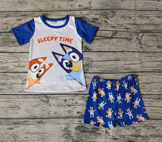 Baby Boys Dogs Sleepy Time Shirts Shorts Pajamas Outfits Clothing Sets