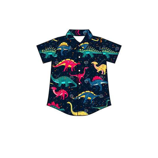 Baby Boys Dinosaur Short Sleeve Buttons Tee Shirts Tops preorder(moq 5)