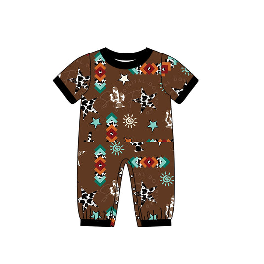 Baby Infant Boys Western Cactus Sleeveless Rompers preorder(moq 5)