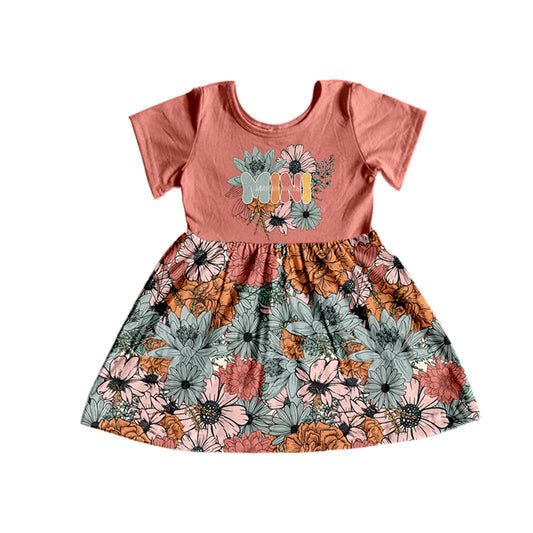 Baby Girls Mini Flowers Short Sleeve Dresses preorder(moq 5)