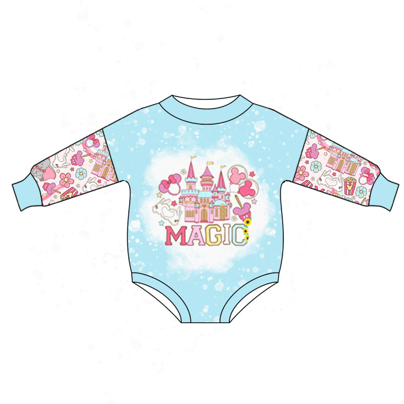 Baby Infant Girls Castle Magic Long Sleeve Rompers preorder(moq 5)