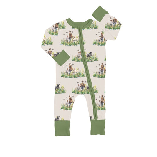 Baby Infant Boys Dad Hunting Long Sleeve Rompers preorder(moq 5)