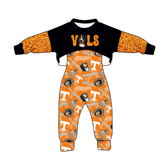 Baby Girls Dogs Team Top 2pcs Jumpsuits Clothes Sets preorder(moq 5)