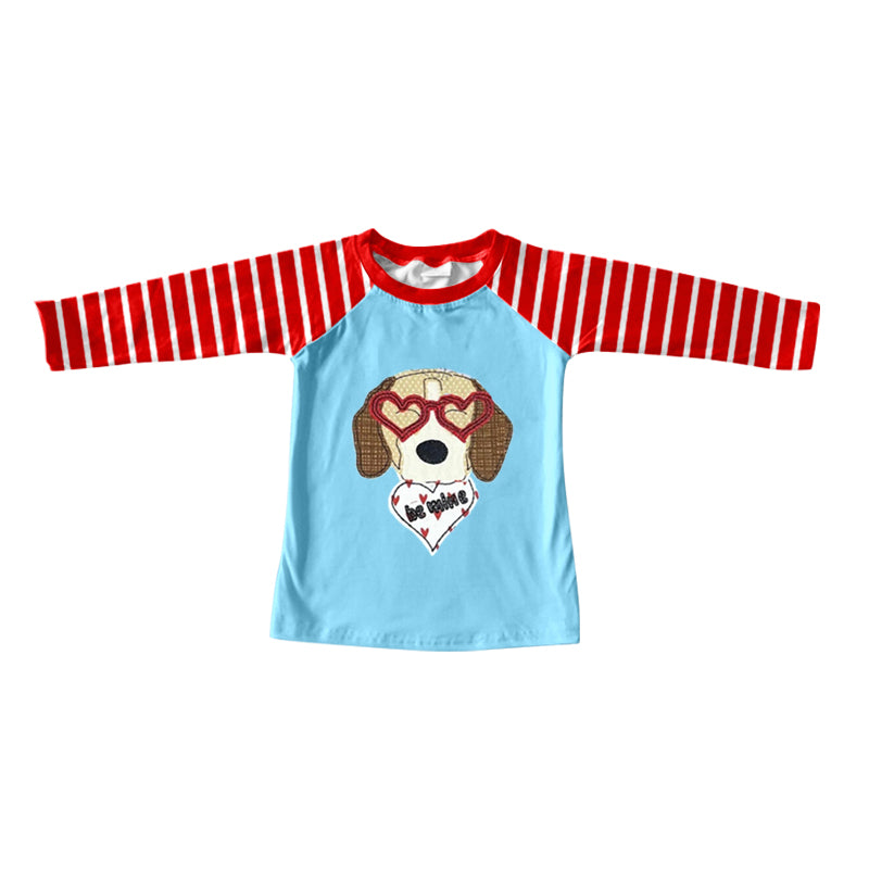 Baby Boys Valentines Dogs Long Sleeve Tee Shirts Tops Preorder(moq 5)