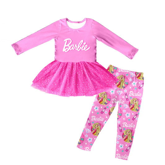 Baby Girls Pink Doll tutu Top Legging Clothing Sets preorder(moq 5)