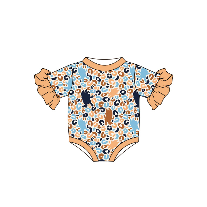 Baby Boys Short Sleeve Leopard Dogs Rompers preorder(moq 5)