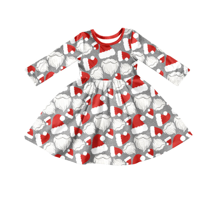 Baby Girls Christmas Santa Knee Length Dresses preorder(moq 5)